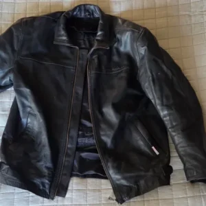 4-Bikers mc-ställ skinn svart Fri frakt