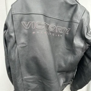 Victory Motorcycles mc-jacka svart skinn Utförsäljning