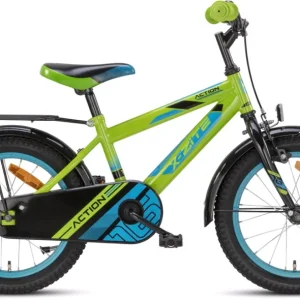 Action barncykel 16" med paketh&aring;llare. Gr&ouml;n/bl&aring; Fynd