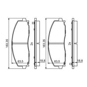 Utförsäljning Bromsbel&auml;ggssats, skivbroms