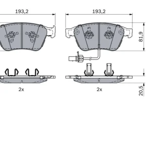 Utförsäljning Bromsbel&auml;ggssats, skivbroms