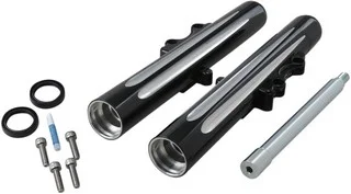 Arlen Ness Fork Legs Hot Legs Deep Cut Dual Disc Black Hotleg Dpct 00- Kampanj