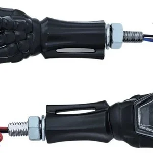 Utförsäljning Kuryakyn Skeleton Hand Turn Signal With Black Stem And Chrome Heads Tu
