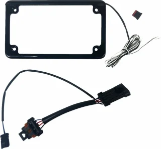 Utförsäljning Custom Dynamics Frame License Plate Lighted Sxs Gloss Black Frame Lice